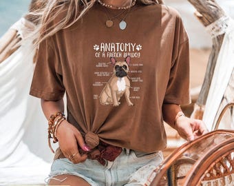 Anatomy of a French Bulldog T-Shirt – Funny Frenchie Lover Tee – Dog Owner Gift