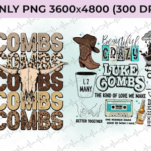 Combs Png, Country Concert png, Western Png, Cowboy png, Nashville png, Ready To Download