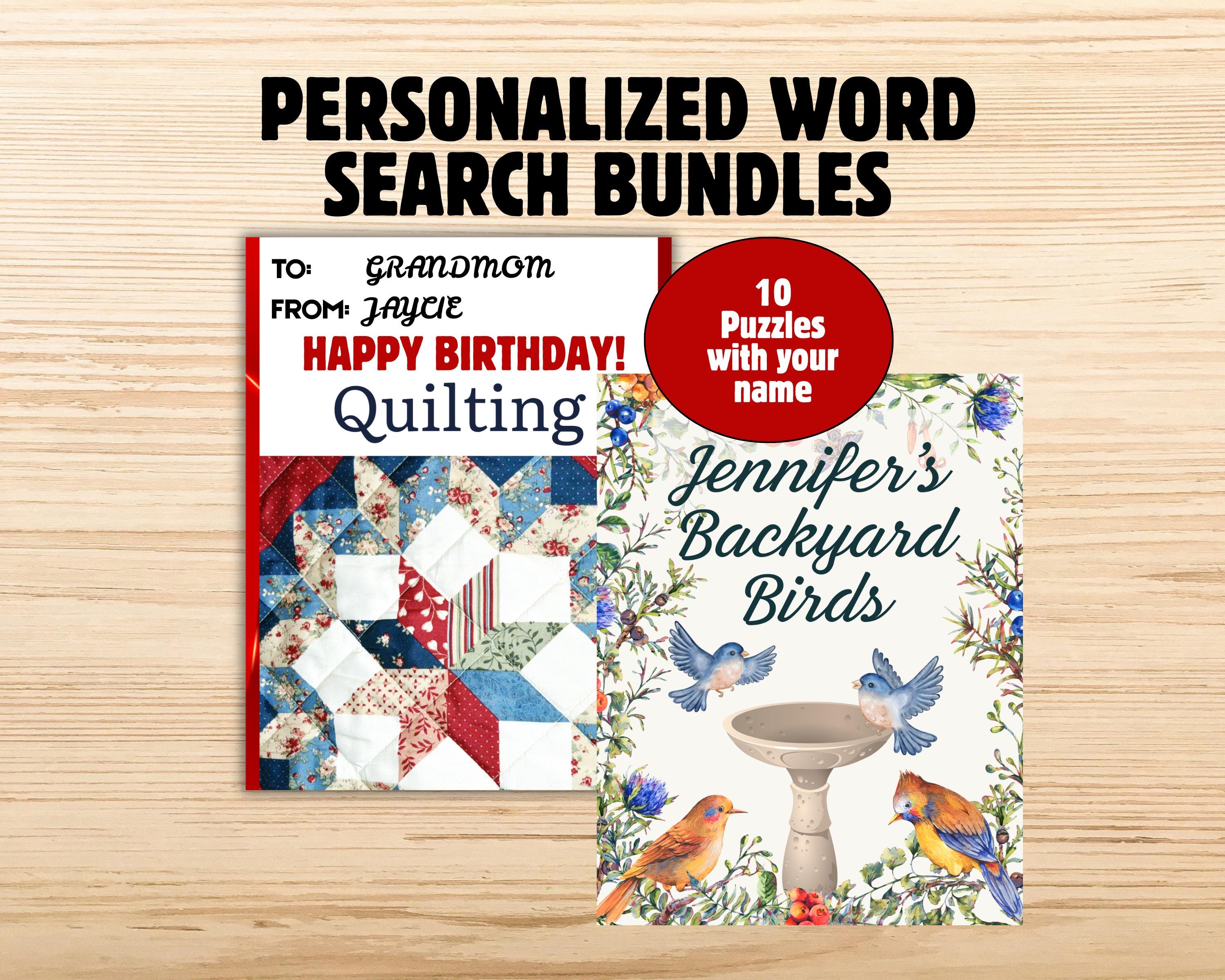 Personalized Word Search Puzzle Bundle | 24 Hour PDF Download - Etsy