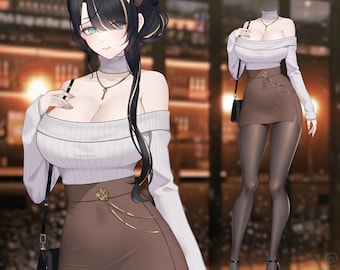 Schoko Datum Vtuber Outfit | Romantisches Live2D Kostüm