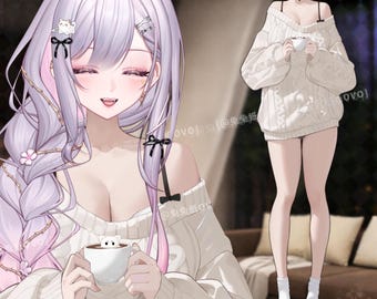 Live2D Sweet Knit Outfit | VTuber Dynamic Sweater Asset | VTube Studio Ready