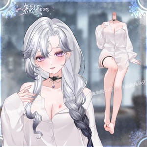Valentine’s Day Special Elegant Shirt VTuber Outfit Accessory | Live2D VTS Compatible Outfi