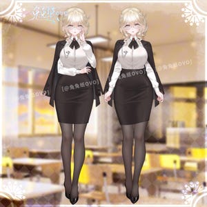 Elegant Teacher Outfit Live2D | VTuber Professor Style | VTube Studio Asset image 5