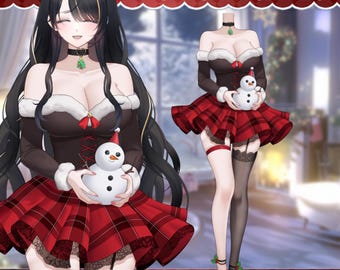 VTuber Christmas Outfit Accessory | Winter Themed Stream Wear | Dynamic Live2D VTS Clothing