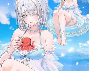 Ensemble jupe de bain d'été | Vêtements Live2D VTuber