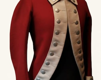 18世紀イギリス軍のレッドコートウール燕尾服：独立戦争時の軍服