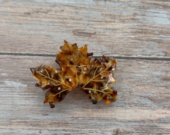 Autumn Leaf Hair Claw – Fall Aesthetic Hair Accessory