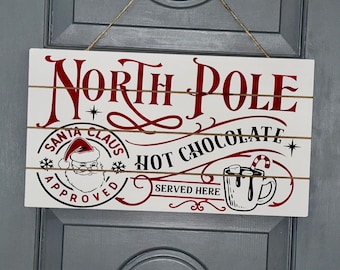 Letrero de madera pintado a mano y sellado contra la intemperie