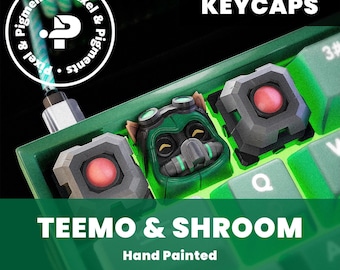 Teclas - Teemo Shroom - Pintadas a mano