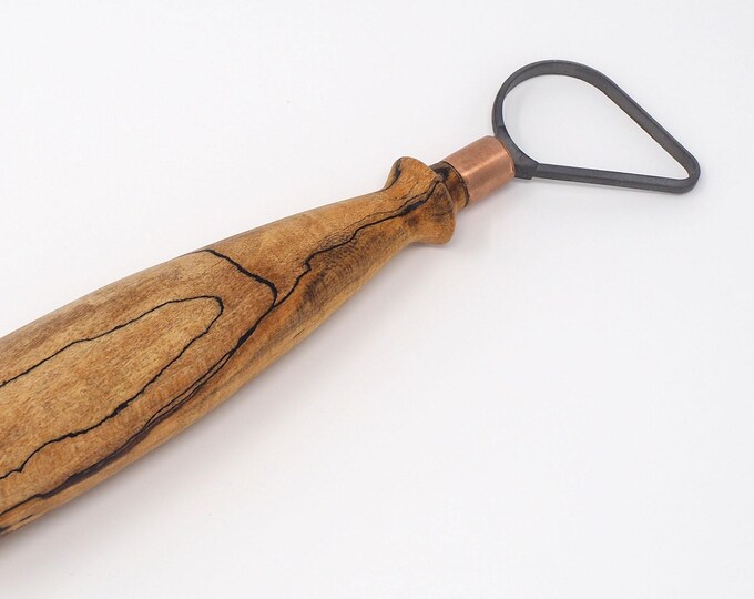 Tungsten Carbide Pottery Trim Loop Tool With Hand Turned Spalted Maple ...