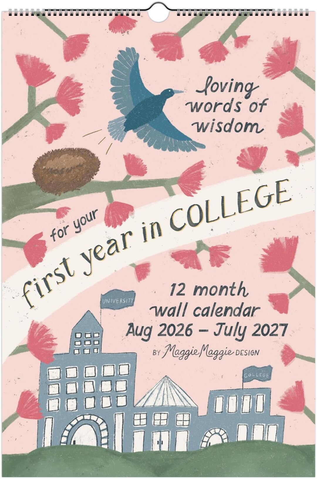 Wall Calendar for College Dorm for First Year in College, Unique