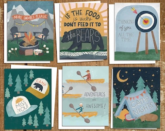 Summer Camp Note Cards Summer Camp Care Package Camp Stationery Miss you Cards Postcard to Camper Note Card from Mom to Camp Thinking of You