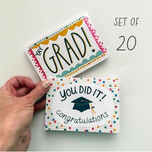 Congratulations Graduate Cards Set of 20 Includes Envelopes Congrats Graduation Cards for Grad Parties Gift Card Holders 2025 Grad Gifts