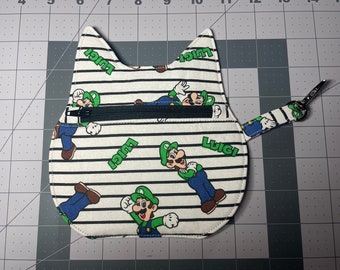 Luigi Mario Cat Pouch - Coin Purse