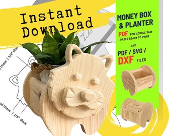 Woodworking Cat no.4  Design for Unique Home & Garden Decoration | PDF | SVG | DXF | Scroll Saw