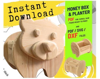Woodworking Bear no.1  Design for Unique Home & Garden Decoration | PDF | SVG | DXF | Scroll Saw