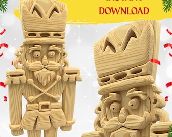 Woodworking    | Scroll Saw Pattern | Nutcracker   PDF SVG | Rustic Holiday Home Craft