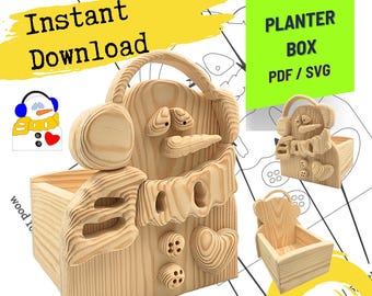 Snowman Box Scroll Saw Pattern, Christmas Woodworking (PDF, SVG)