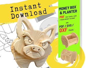 Woodworking Wolf no.1  Design for Unique Home & Garden Decoration | PDF | SVG | DXF | Scroll Saw