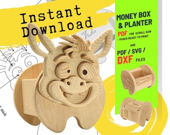 Diseño de burro de carpintería n.º 7 para una decoración única del hogar y el jardín / PDF / SVG / DXF / Sierra de calar