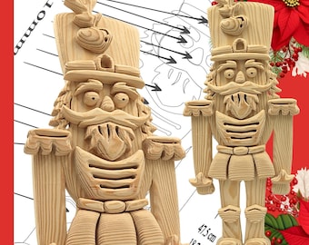 Woodworking    | Scroll Saw Pattern | Nutcracker   PDF SVG | Rustic Holiday Home Craft
