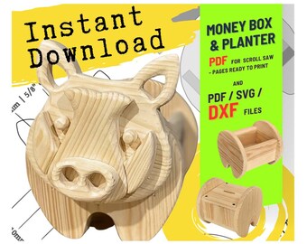 Woodworking Boar no.1  Design for Unique Home & Garden Decoration | PDF | SVG | DXF | Scroll Saw