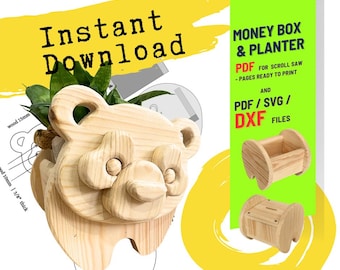 Woodworking Panda no.1  Design for Unique Home & Garden Decoration | PDF | SVG | DXF | Scroll Saw