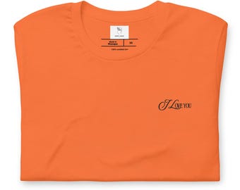I love you - Embroidery Unisex t-shirt