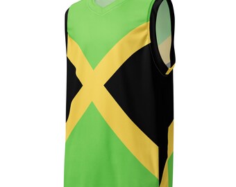 Jamaican flag - Recycled unisex basketball jersey