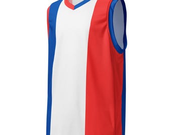 France Flag Recycled unisex basketball jersey