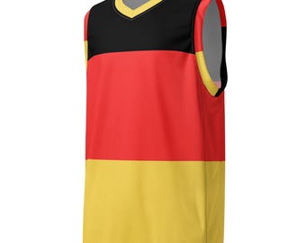 Germany Flag Recycled unisex basketball jersey