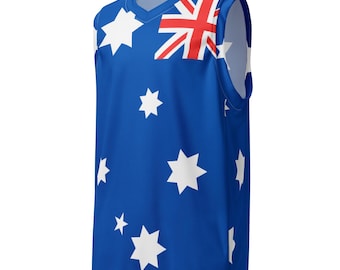 Australian flag - Recycled unisex basketball jersey