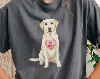 Süßes Labrador Shirt, Muttertagsgeschenk, Komfortfarben Gelb Labrador T-Shirt, Hundeliebhaber T-Shirt, Hundebesitzer Top, Tierliebhaber Geschenk, Mama Geschenkidee
