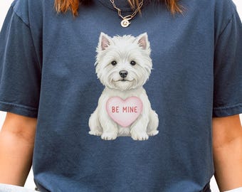 Bonita camiseta de Westie, regalo para el Día de la Madre, colores cómodos, para amantes de los perros, para dueños de perros, regalo para amantes de las mascotas, idea de regalo para mamá, Westie Terrier