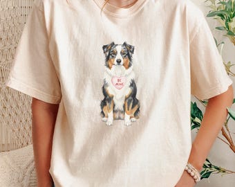 Australian Shepherd Shirt, Mother's Day Gift, Gift For Mom, Comfort Colors T-Shirt, Dog Lover Tee, Dog Owner Top, Pet Present, Dog Mom Gift