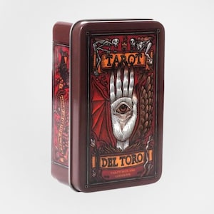 Gothic Fantasy Tarot Deck in Tin Box | 78 Card Tarot Set with PDF Guide | Handmade |  Adventure Tarot Deck | Vintage Tarot Gift