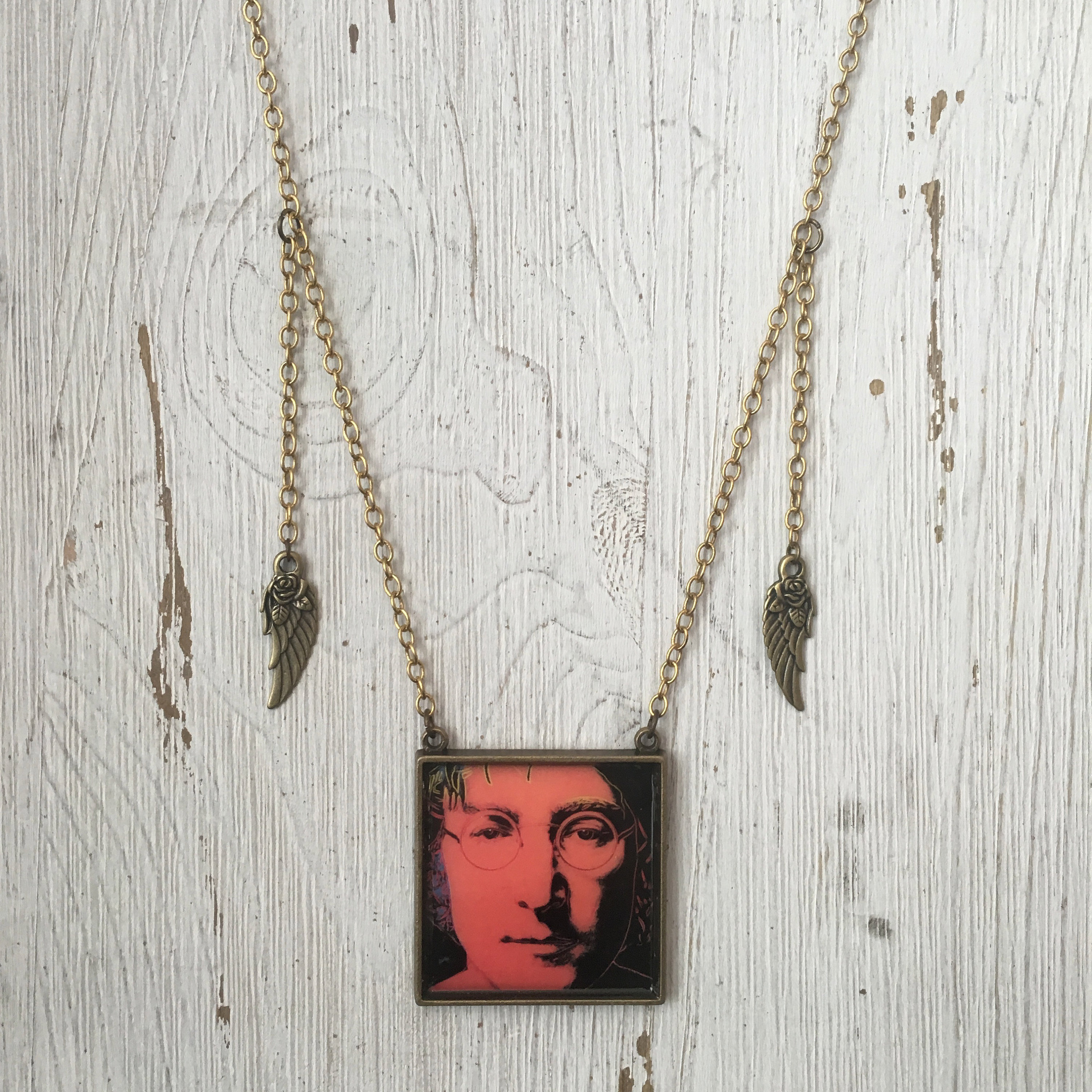 限定品】ジョン レノン LOVE & PEACE ペンダントトップ LOVE&peace