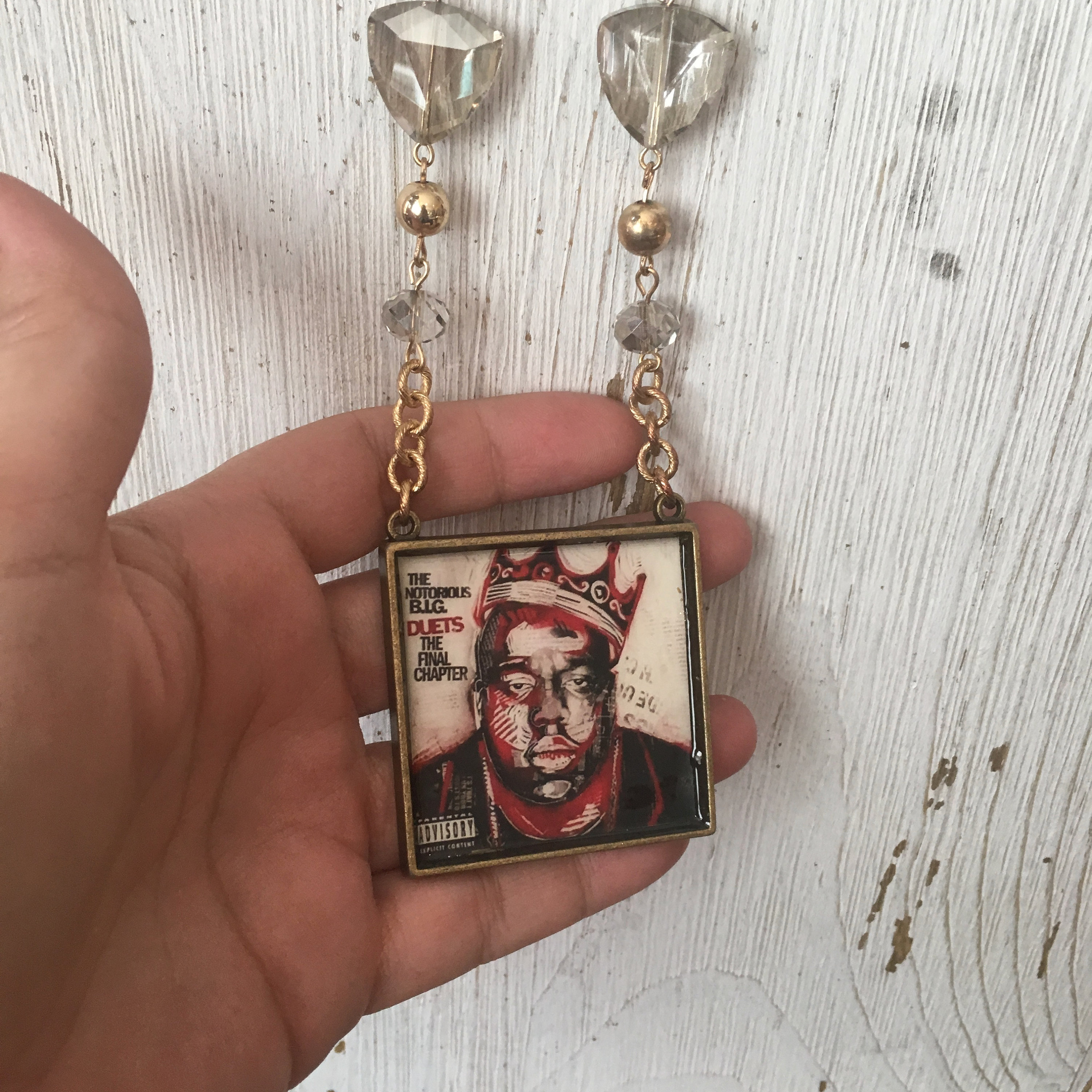 Notorious B.I.G, Biggie Smalls Pendant Necklace, Album Cover Art