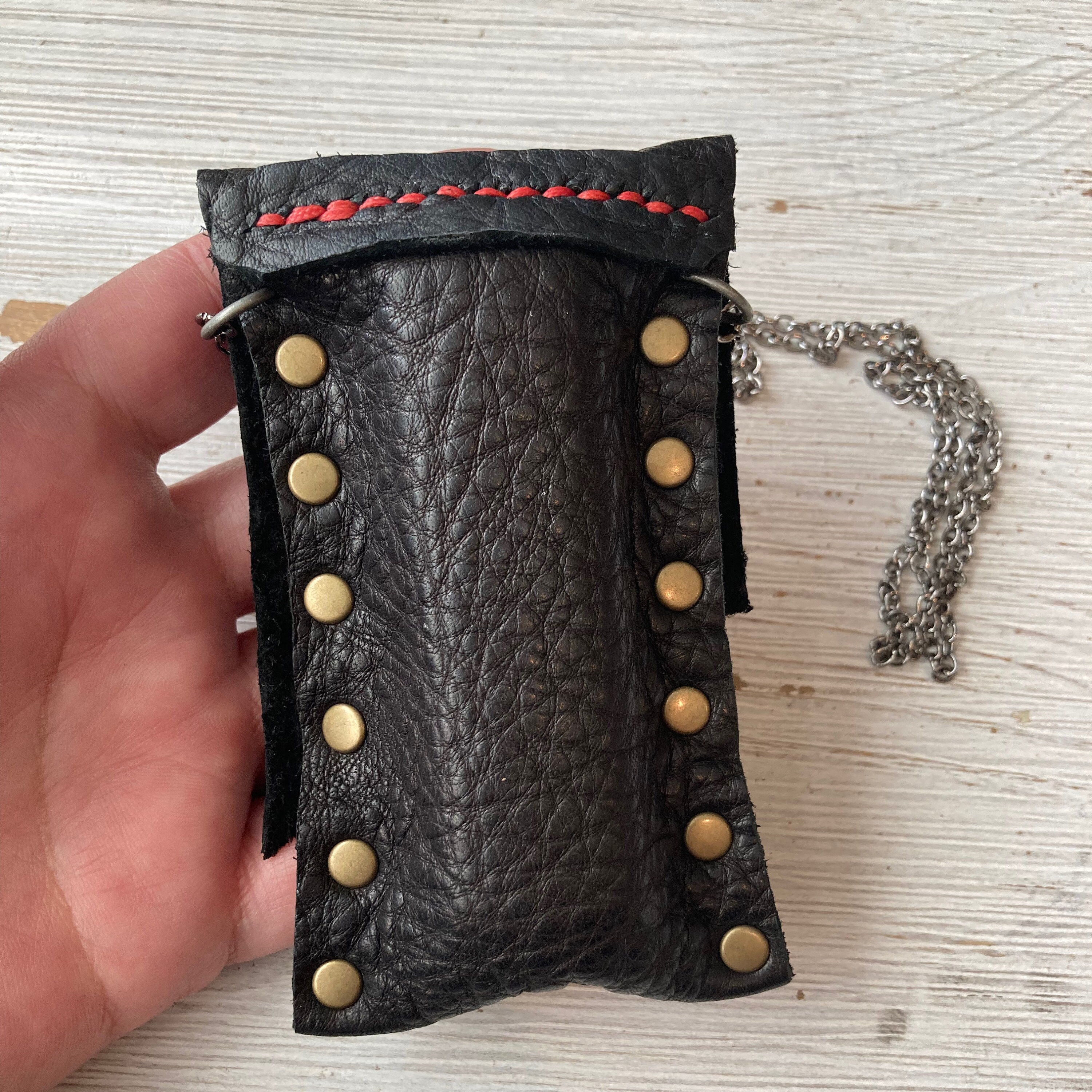 Leather Pendant Women's Purses, Lipstick Design Purse