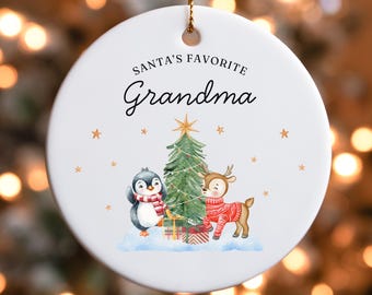 Grandma Ornament Christmas Tree Decoration, Grandma Gift from Grandkid, Nanny Gift Christmas Ornament, Gift for Grandma Tree Ornaments