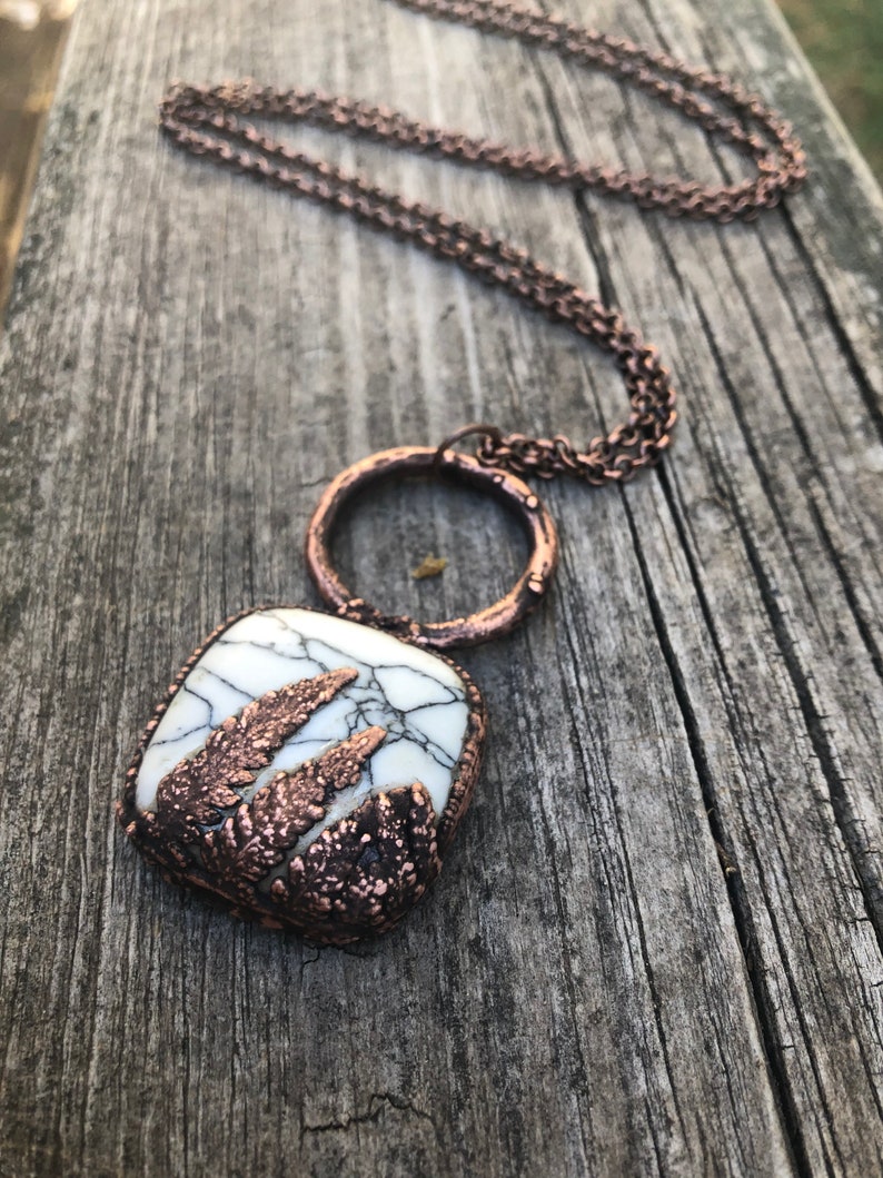 Copper Electroformed Fern Necklace image 8