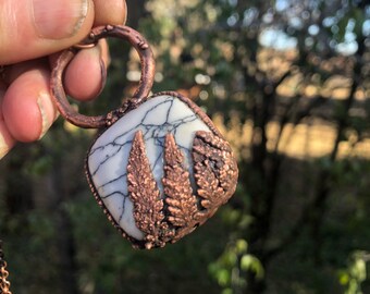 Copper Electroformed Fern Necklace