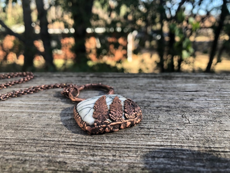 Copper Electroformed Fern Necklace image 7