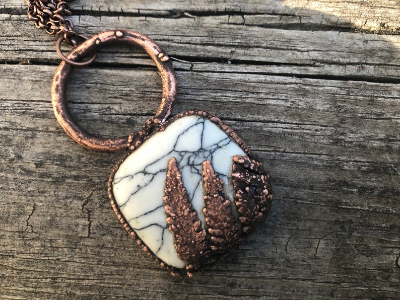 Copper Electroformed Fern Necklace image 6