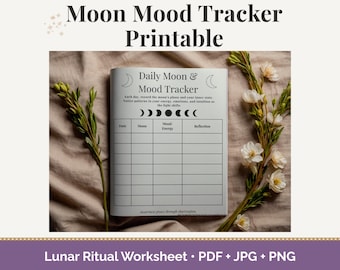 Moon Mood Tracker Printable | Lunar Journal Page (PDF)