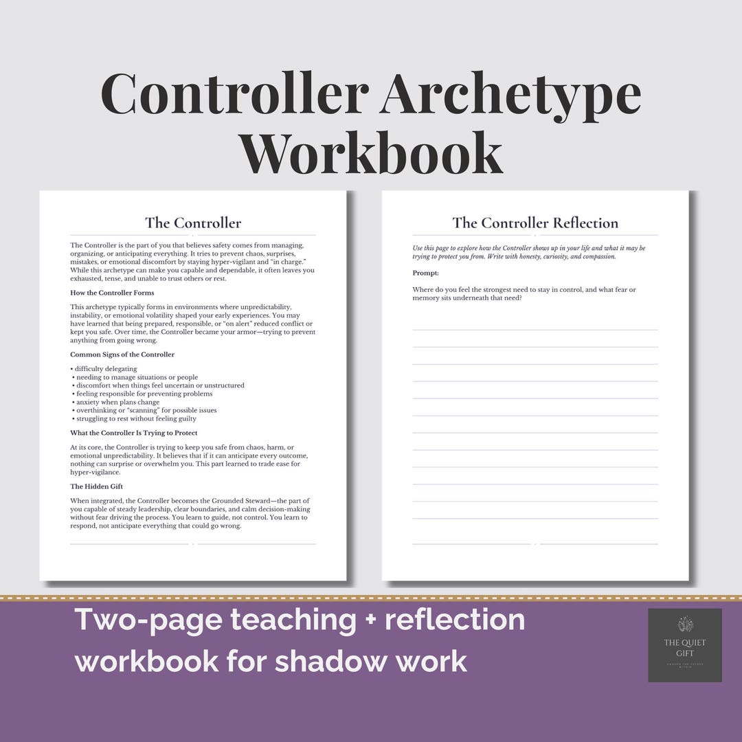 Game Controller Worksheets.pdf Controller Archetype Workbook | Shadow Work Printable | Teaching ...