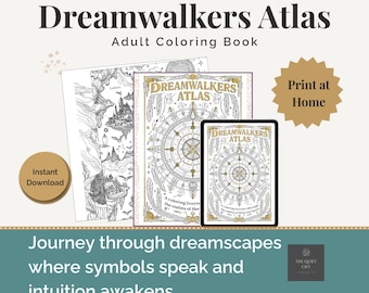 Dreamwalkers Atlas Libro da colorare per adulti / Spirituale, Esoterico (PDF stampabile)