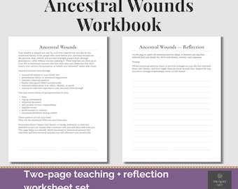 Ancestral Wounds Workbook | Shadow Work Printable | Teaching + Reflection Pages | Generational Trauma, Family Patterns & Lineage Healing