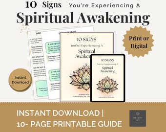 Spiritual Awakening Guide | Self-Discovery Workbook (Printable PDF)