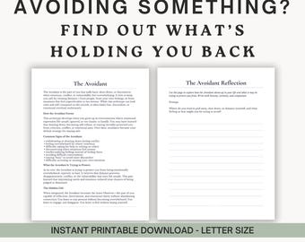 What Am I Avoiding Worksheet | Self Reflection Printable (PDF)